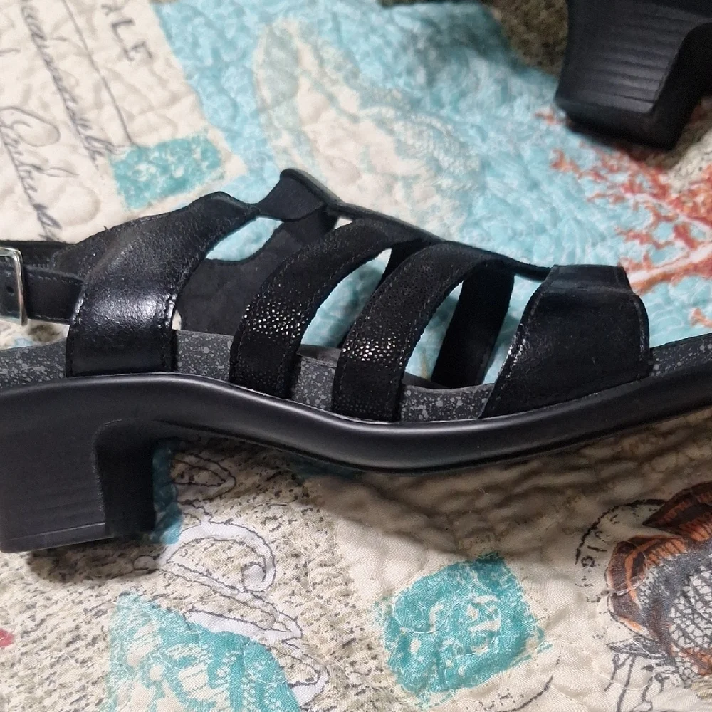 SAS Black Strappy Sandals